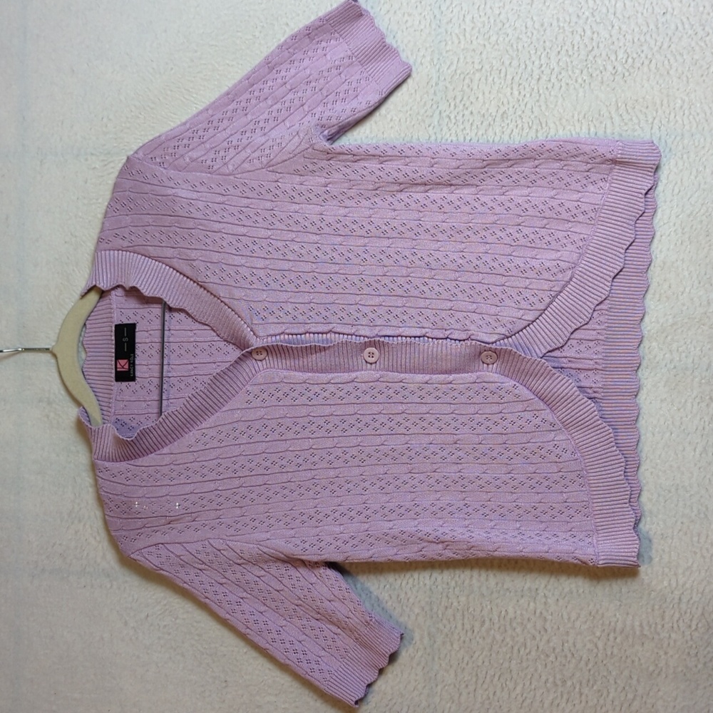Kancy Kole Women's Purple Lavender Cardigan Cover‎ Size S